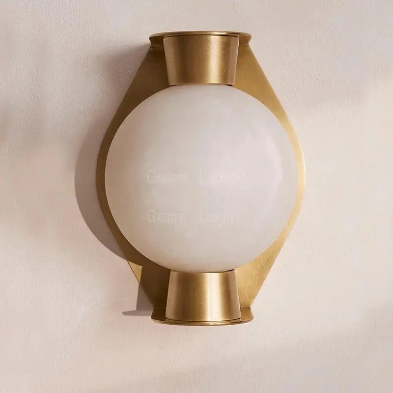 Alabaster Globe Wall Sconce - Image 5