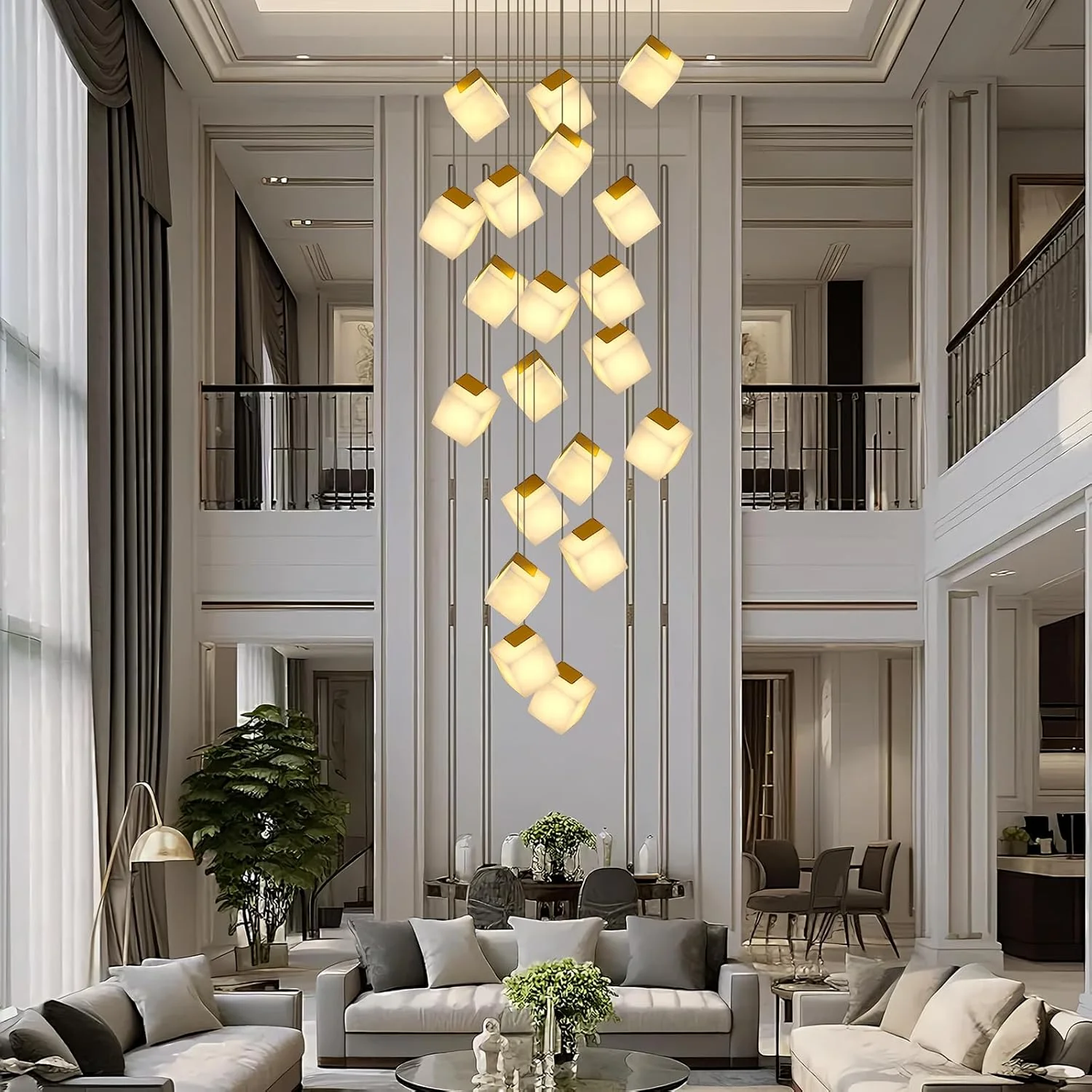 Emerson Alabaster-Box Round Chandelier 20" 24" - Image 11