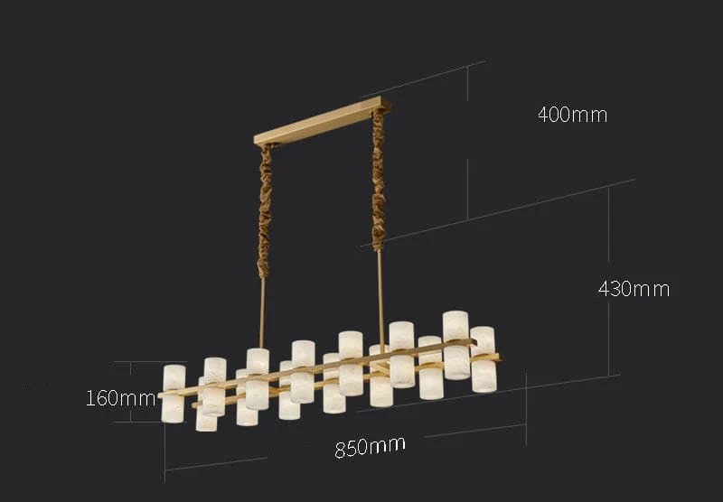 Alabaster Linear Chandelier - Image 4