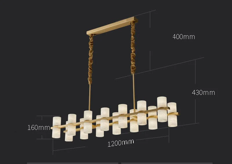 Alabaster Linear Chandelier - Image 6