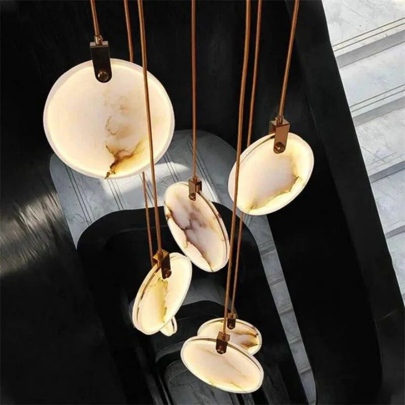 Alabaster Long Staircase Chandelier 5 styles - Image 16