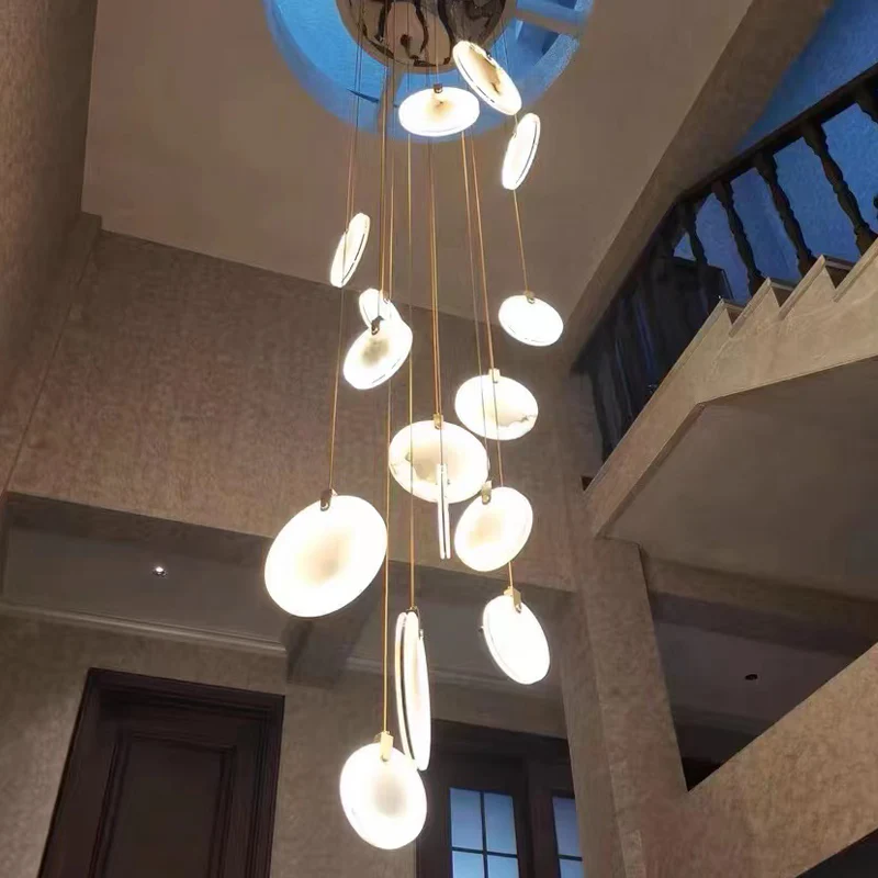 Alabaster Long Staircase Chandelier 5 styles - Image 4