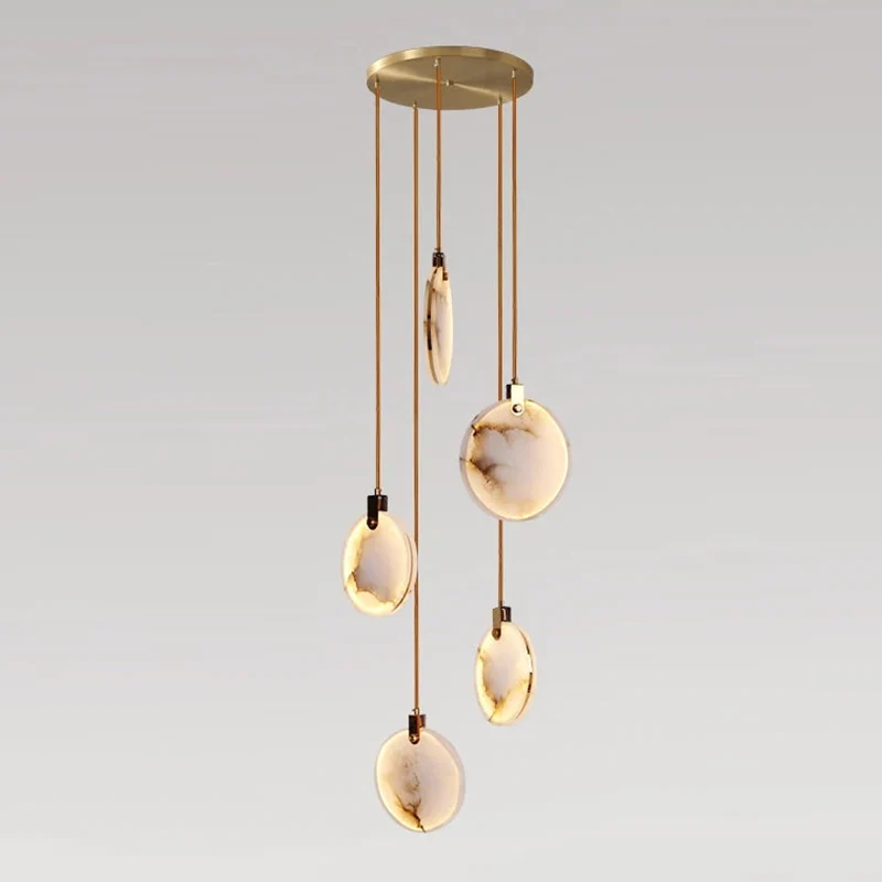 Alabaster Long Staircase Chandelier 5 styles - Image 7