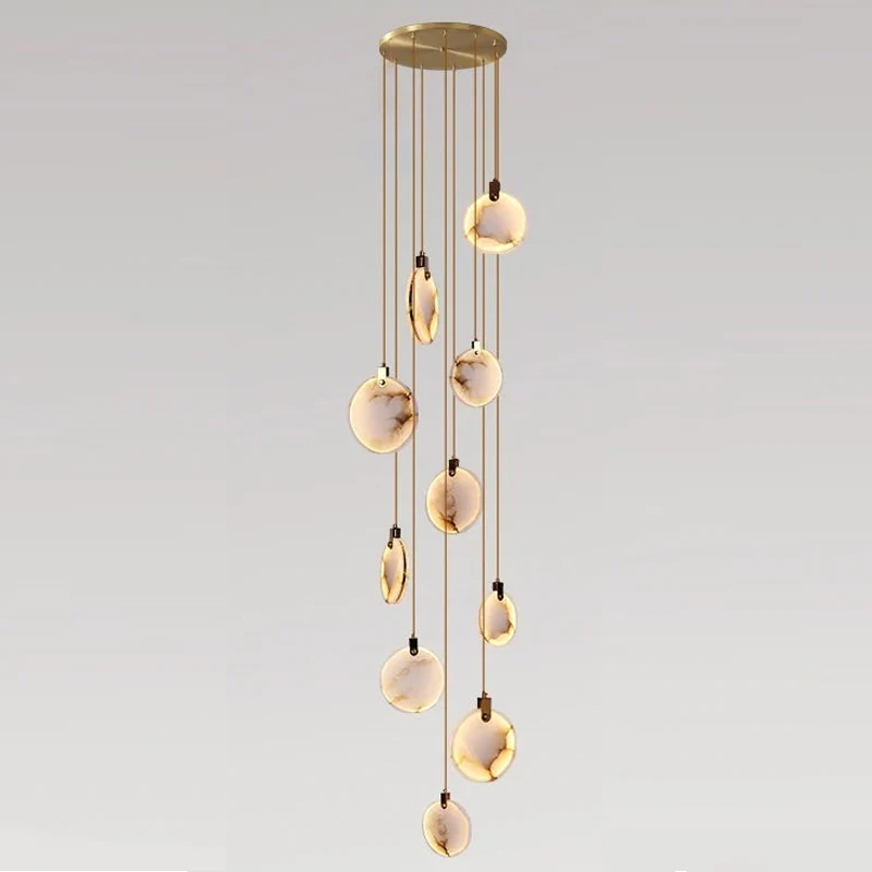 Alabaster Long Staircase Chandelier 5 styles - Image 8
