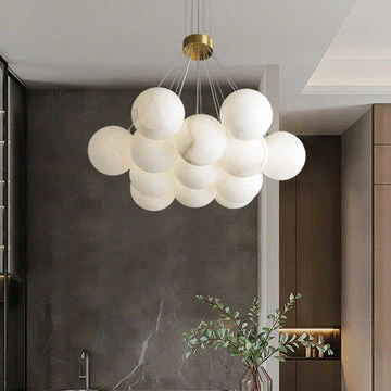 Alabaster Lunar Cluster Chandelier - Image 10