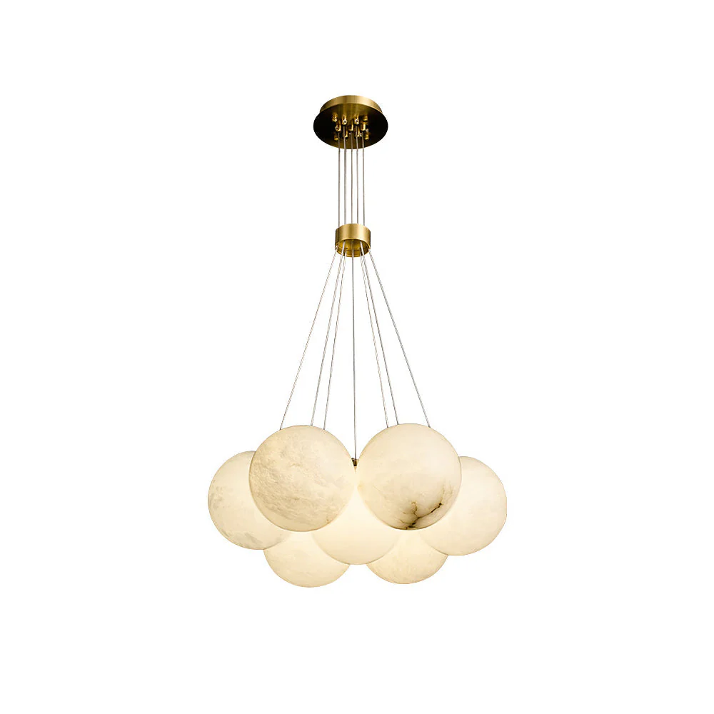 Alabaster Lunar Cluster Chandelier - Image 12