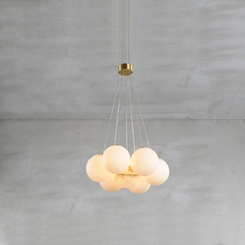 Alabaster Lunar Cluster Chandelier - Image 16
