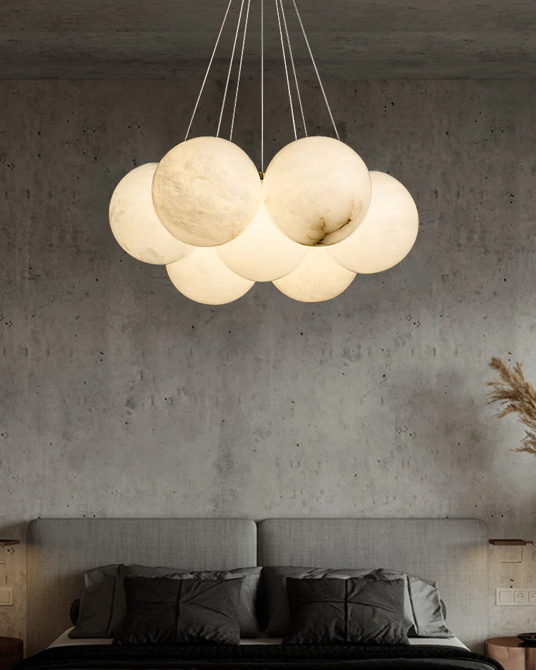 Alabaster Lunar Cluster Chandelier - Image 17