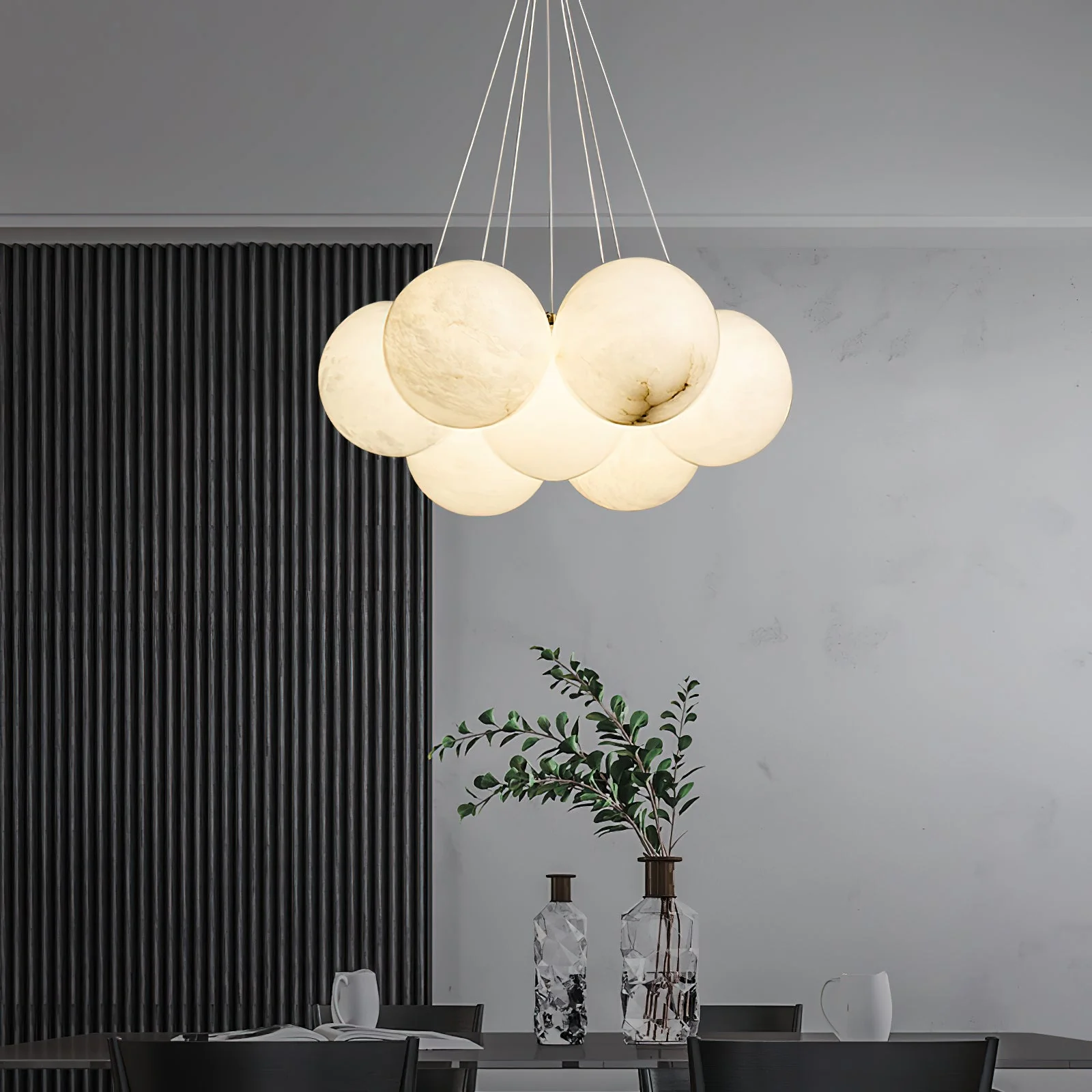 Alabaster Lunar Cluster Chandelier - Image 19