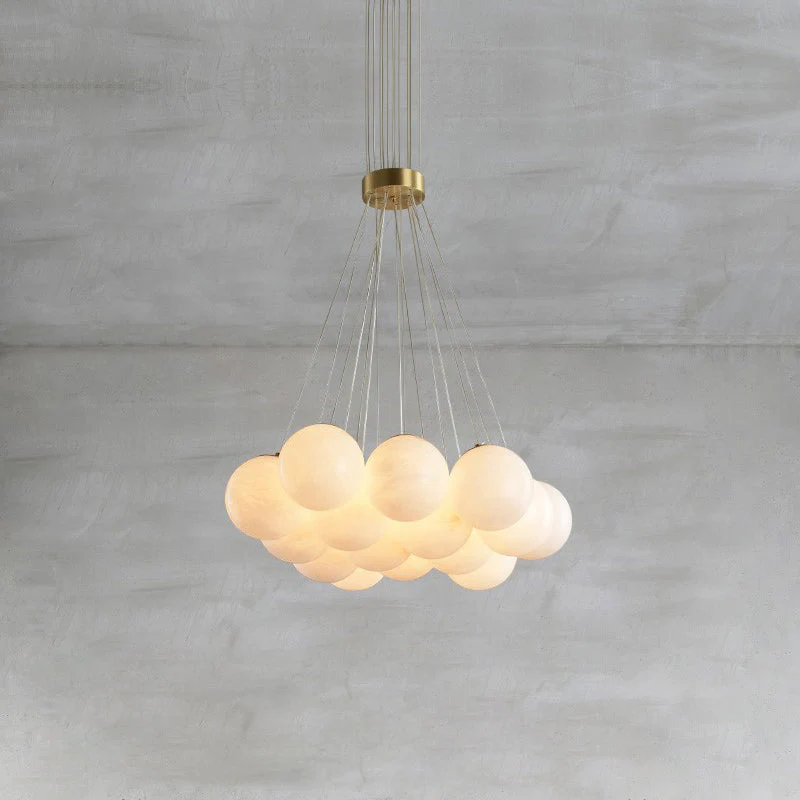 Alabaster Lunar Cluster Chandelier - Image 22