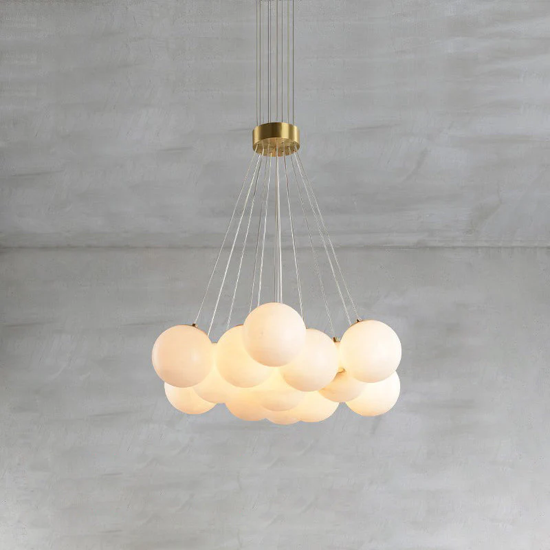 Alabaster Lunar Cluster Chandelier - Image 23