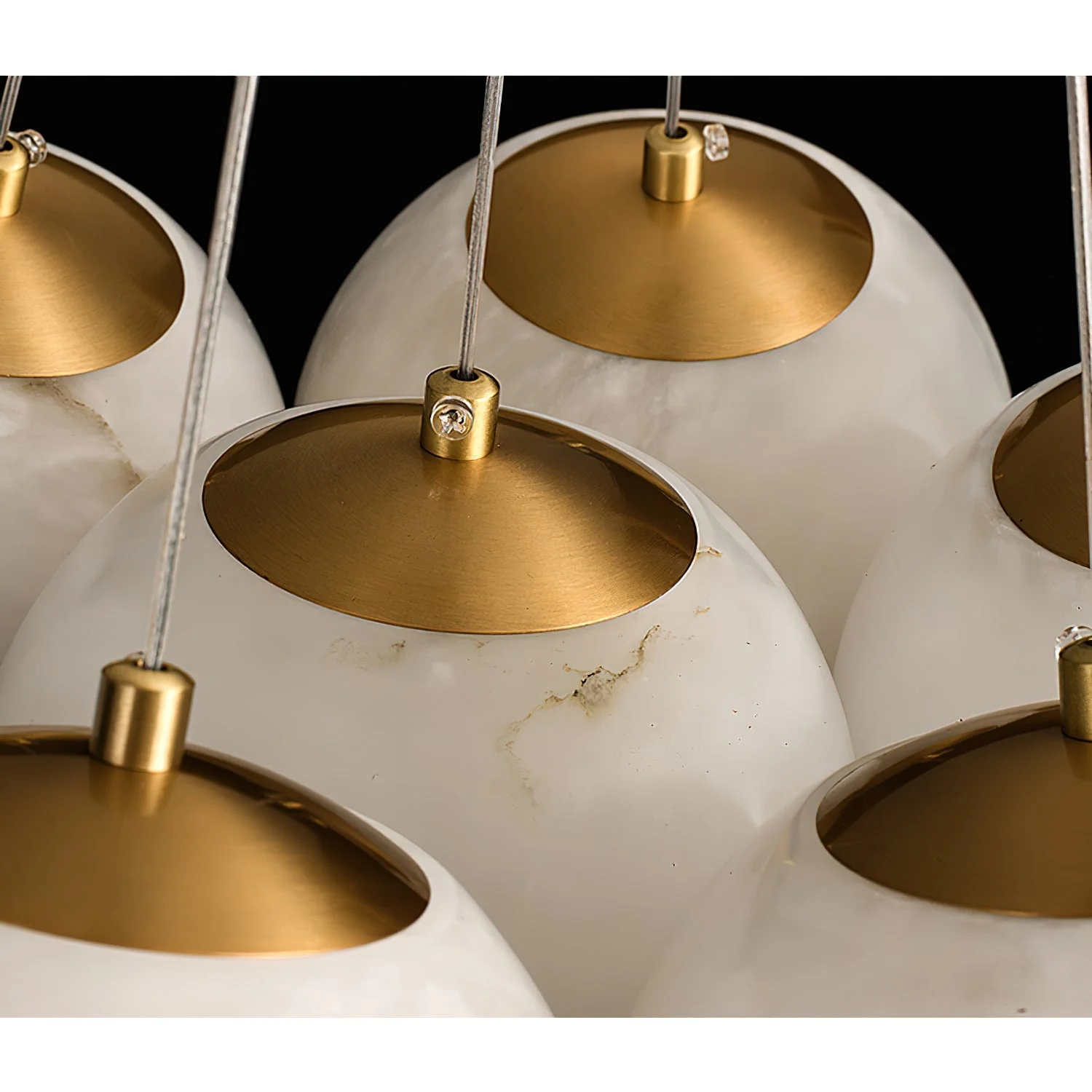 Alabaster Lunar Cluster Chandelier - Image 24