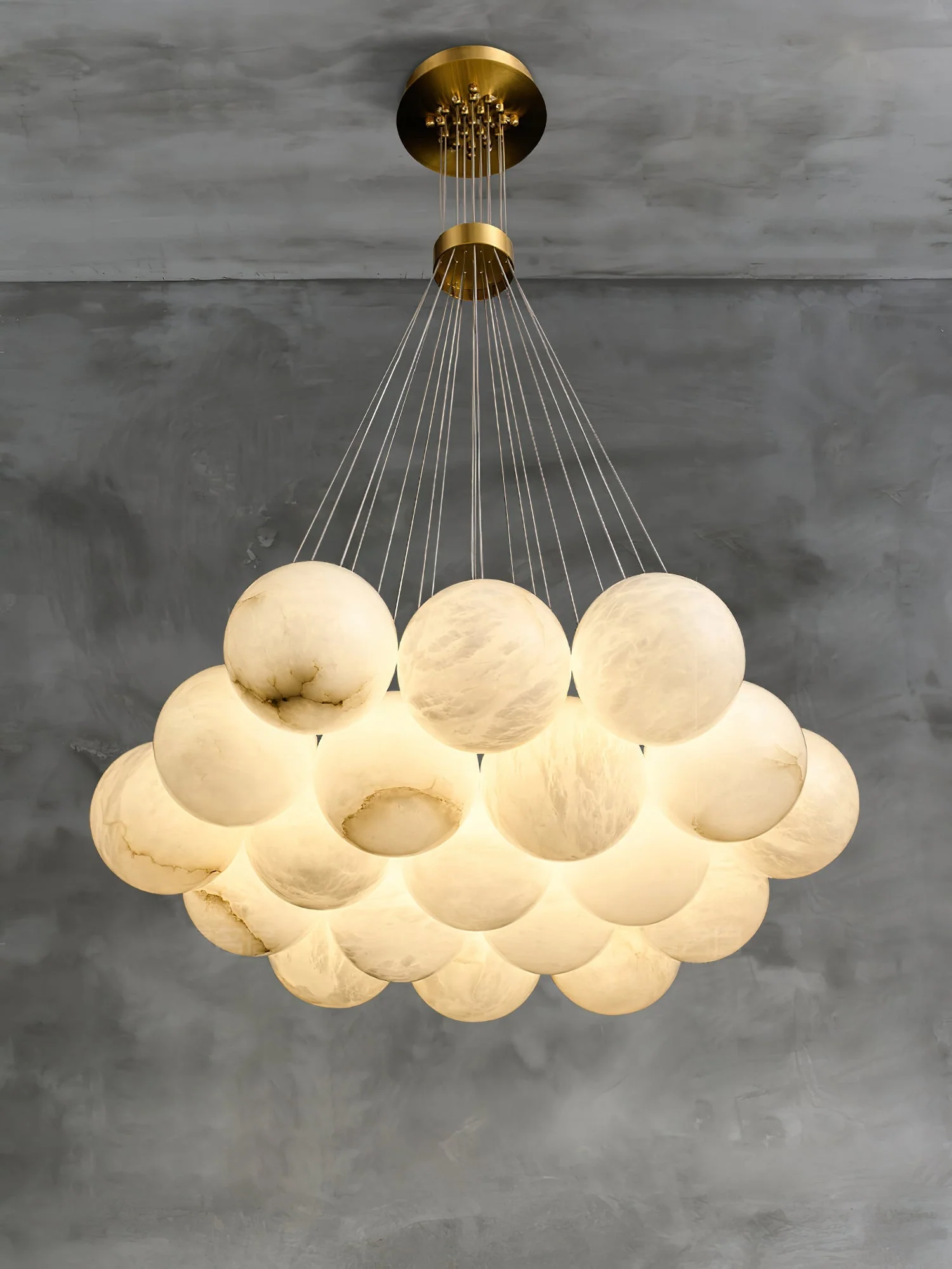 Alabaster Lunar Cluster Chandelier - Image 25