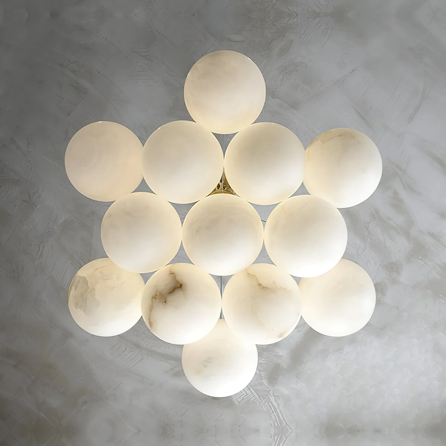 Alabaster Lunar Cluster Chandelier - Image 27