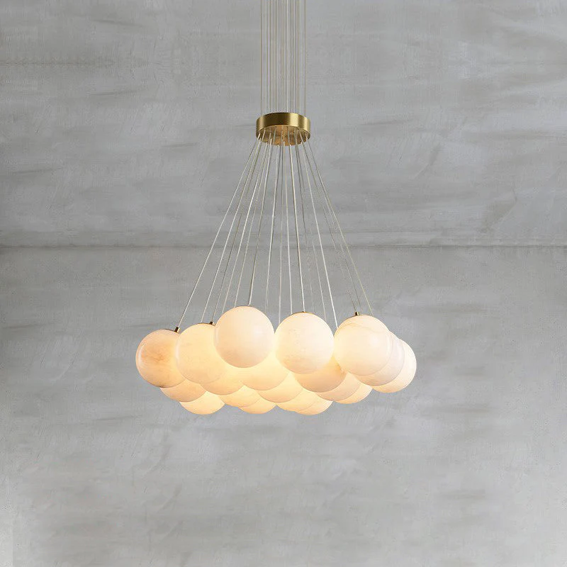Alabaster Lunar Cluster Chandelier - Image 28