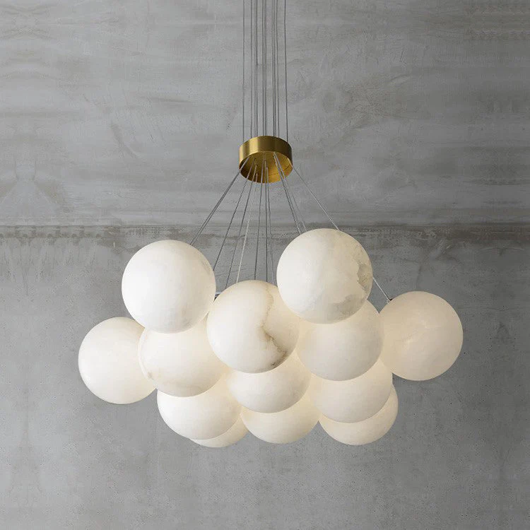 Alabaster Lunar Cluster Chandelier - Image 29
