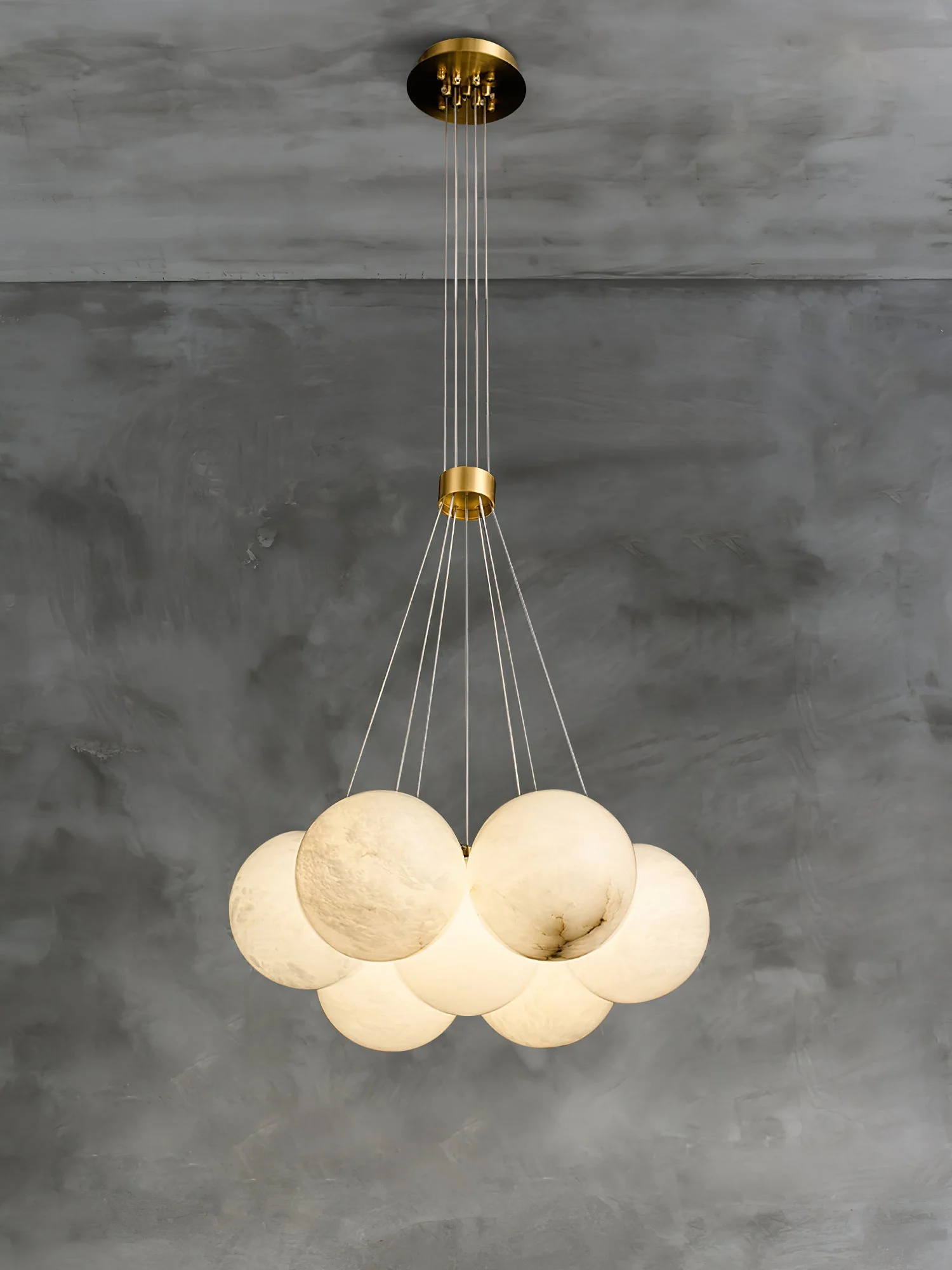 Alabaster Lunar Cluster Chandelier - Image 30