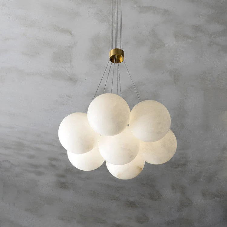 Alabaster Lunar Cluster Chandelier - Image 31