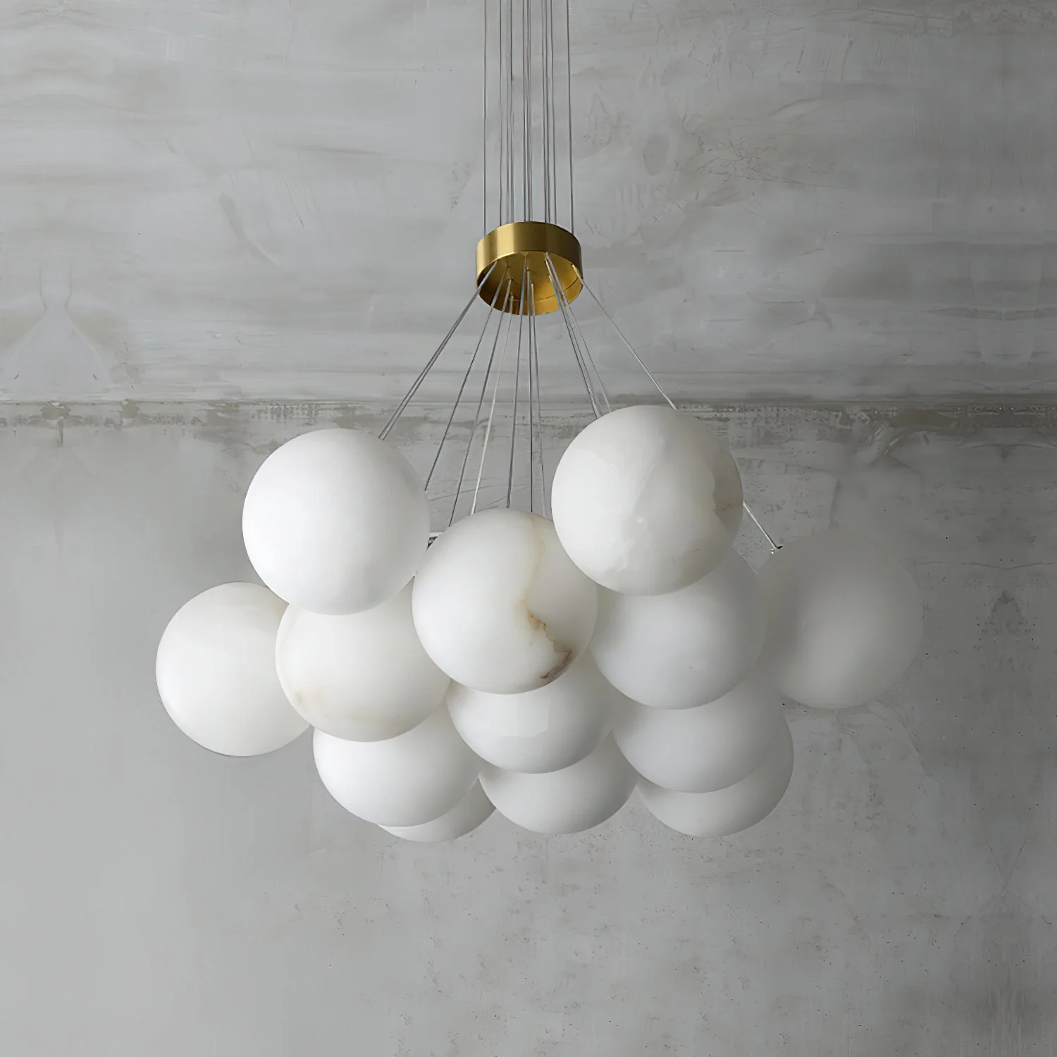 Alabaster Lunar Cluster Chandelier - Image 32