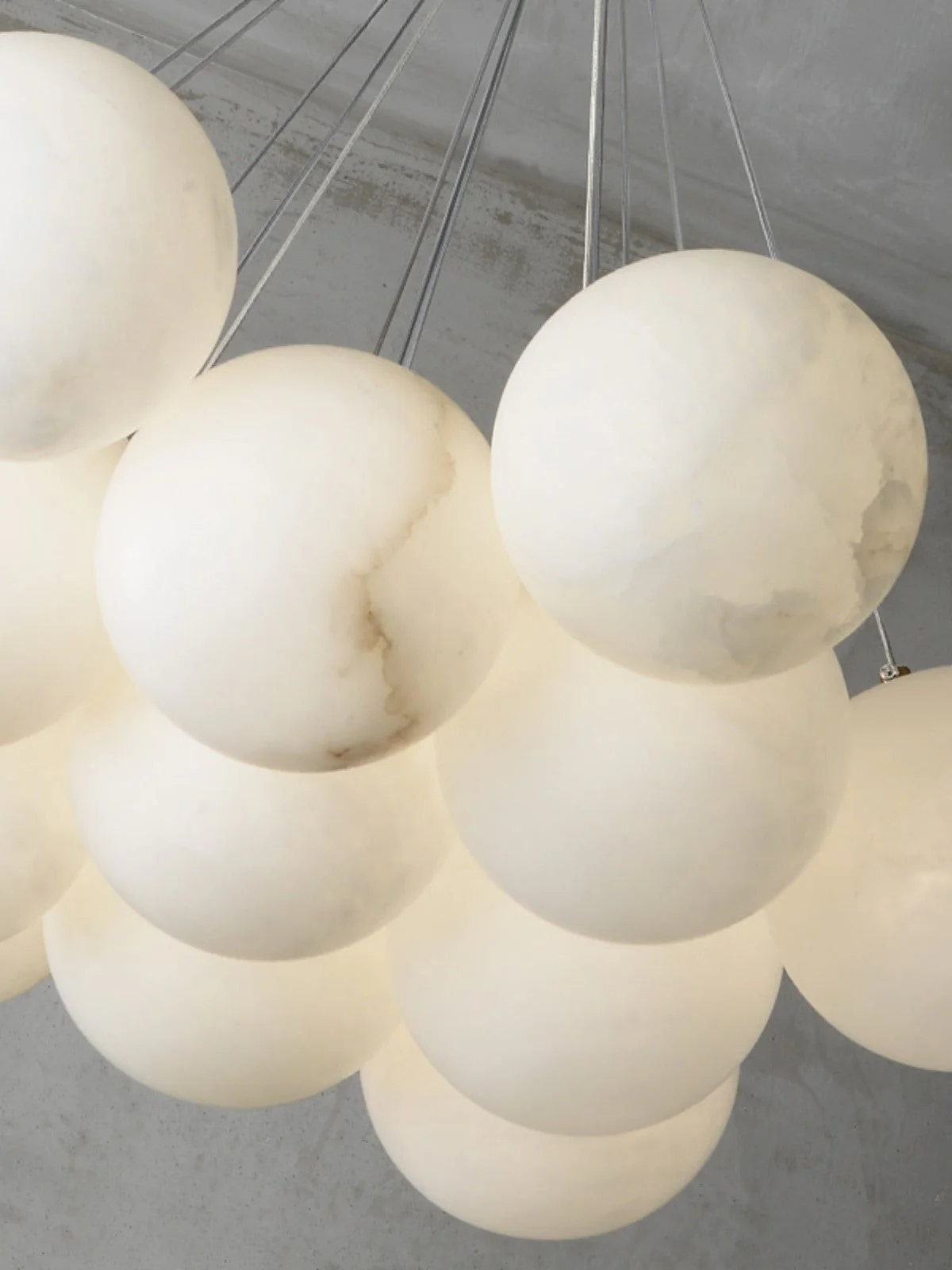 Alabaster Lunar Cluster Chandelier - Image 33