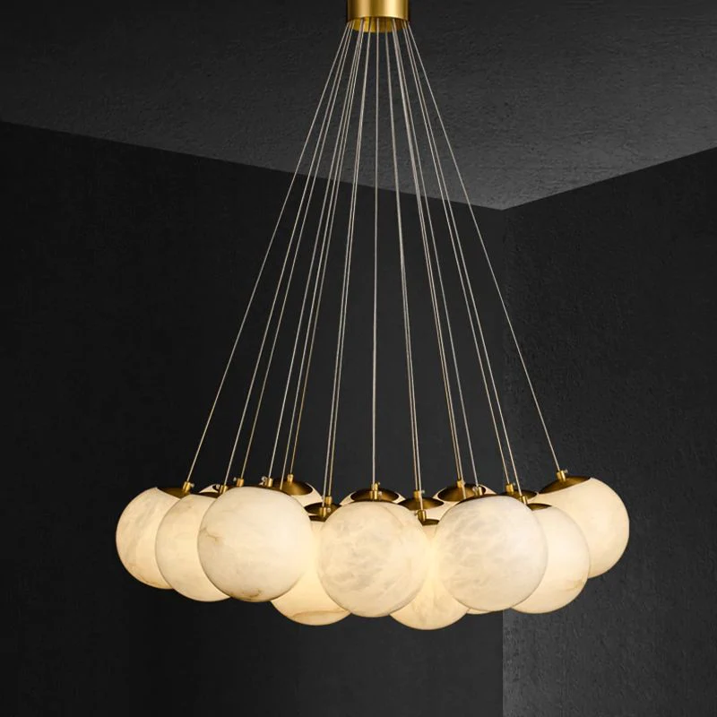 Alabaster Lunar Cluster Chandelier - Image 4