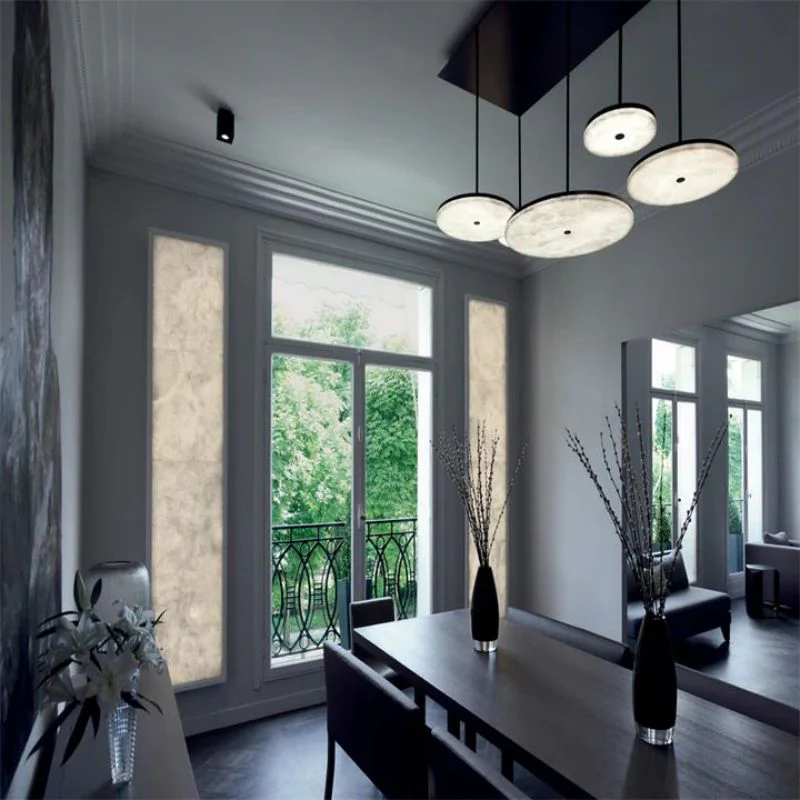 Alabaster Mini Round Pendant Light - Image 3