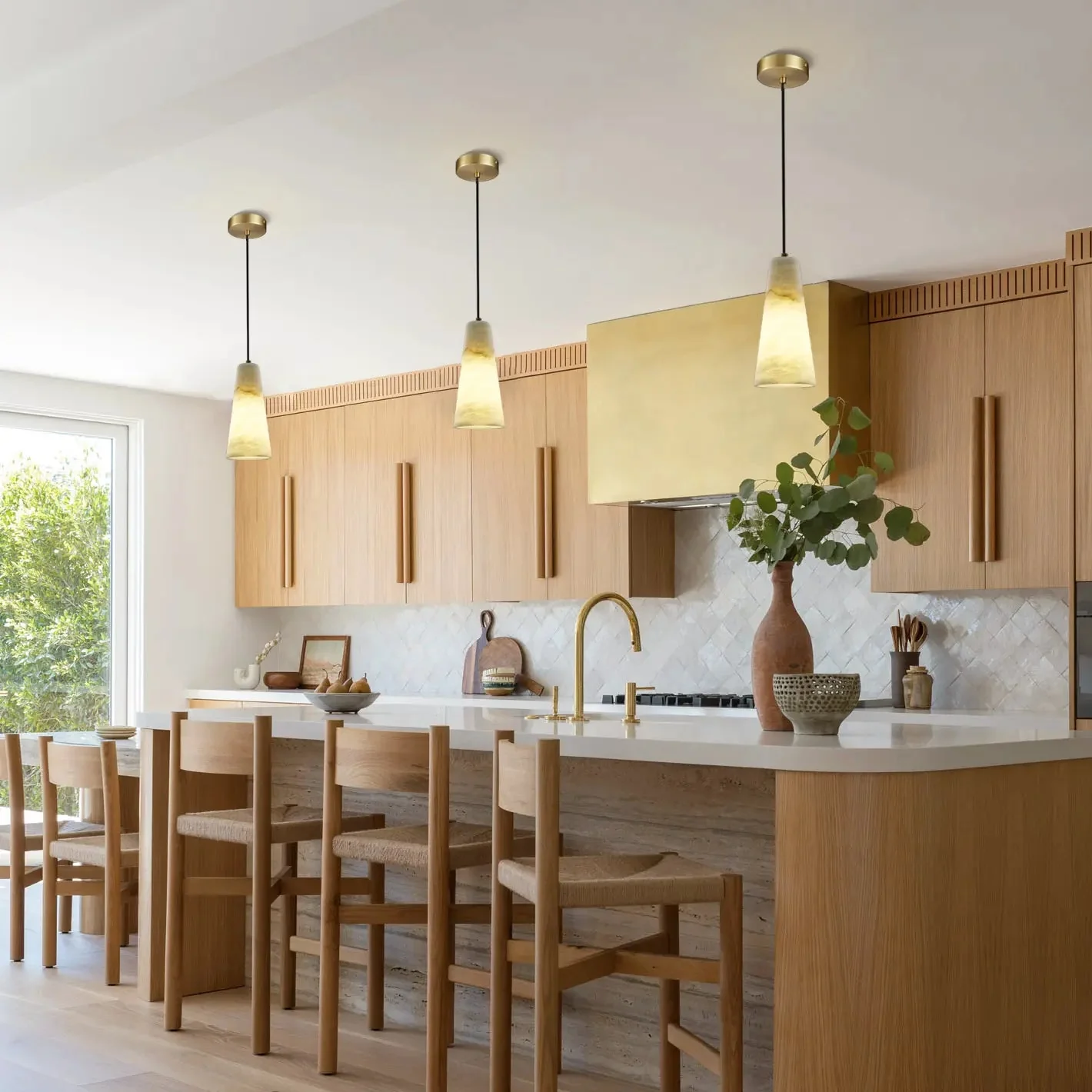 Alabaster Modern Pendant Lights Kitchen Island - Image 5