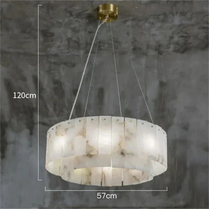 Alabaster Modern Round Chandelier 7 sizes - Image 6