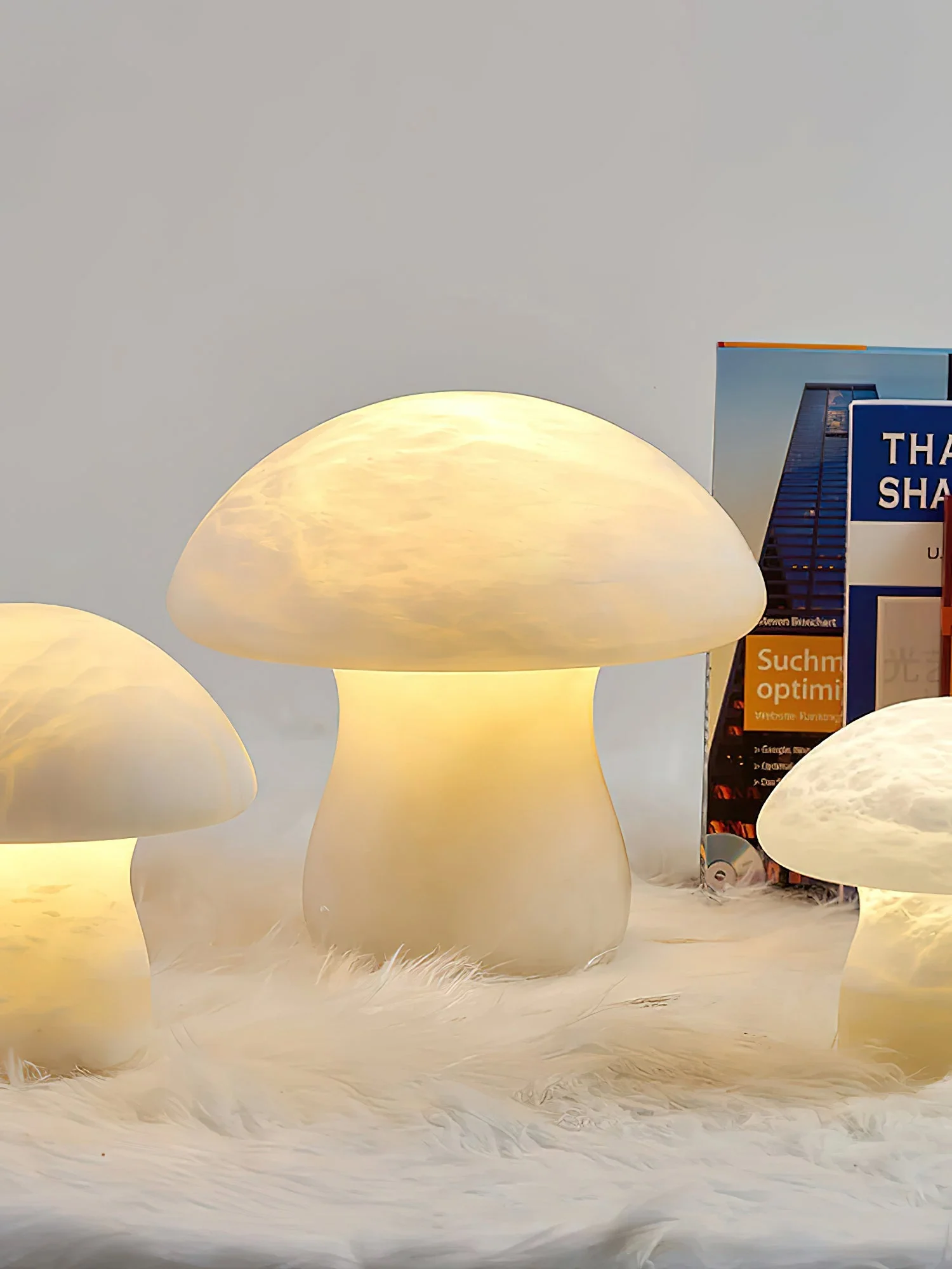 Alabaster Mushroom Table Lamp - Image 4