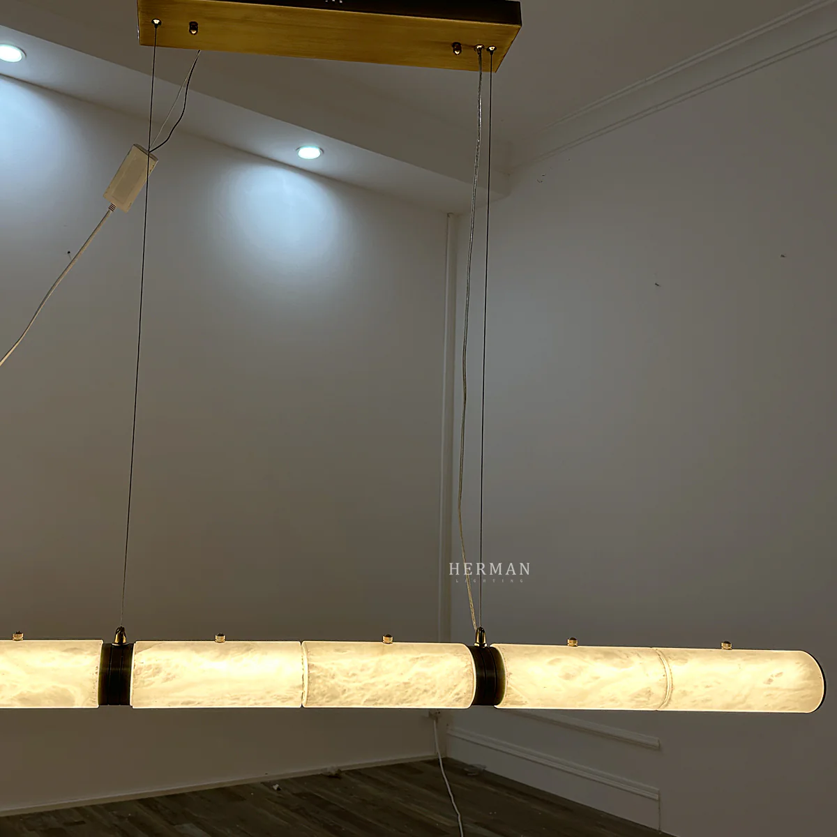 Alabaster Magnificence Art Linear Chandelier - Image 12