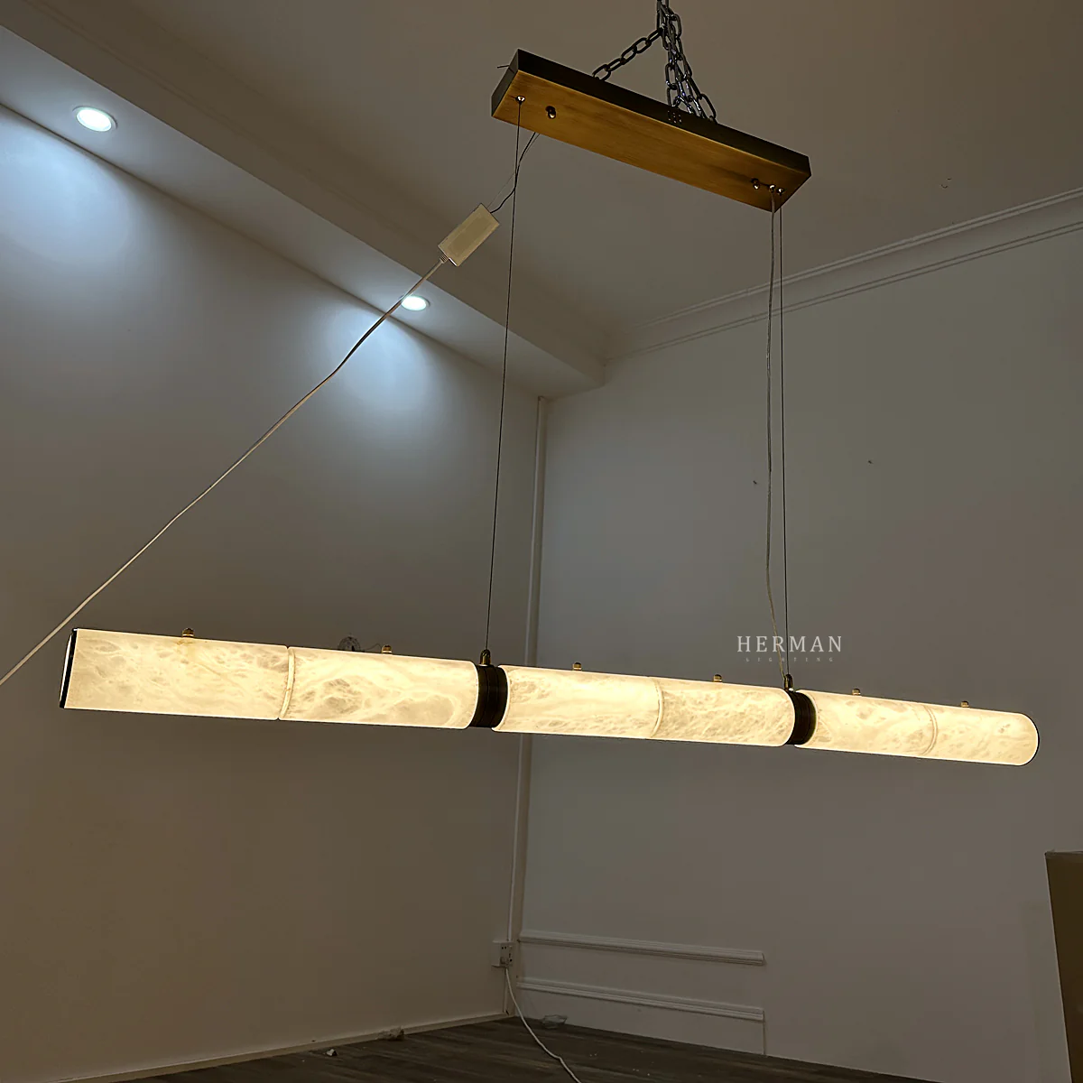 Alabaster Magnificence Art Linear Chandelier - Image 13