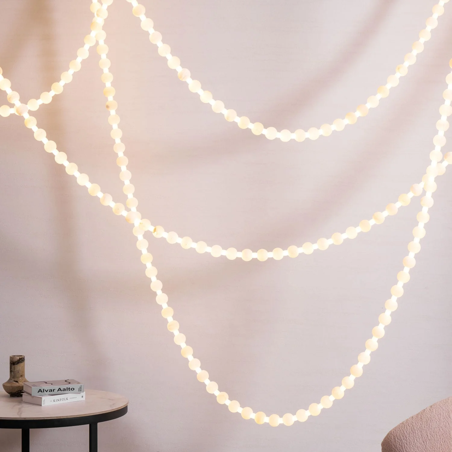 Alabaster Pearl Necklace Chandelier - Image 20