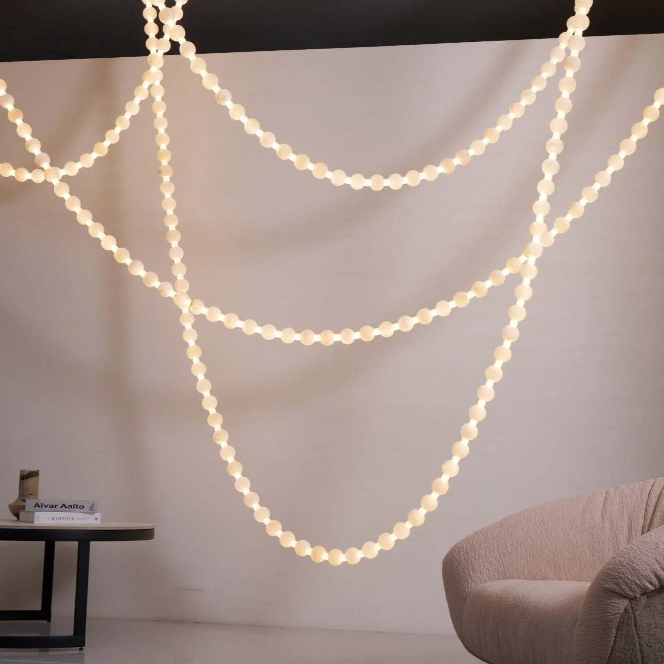 Alabaster Pearl Necklace Chandelier - Image 21