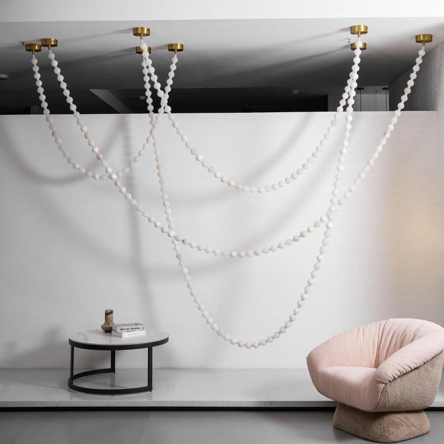 Alabaster Pearl Necklace Chandelier - Image 33