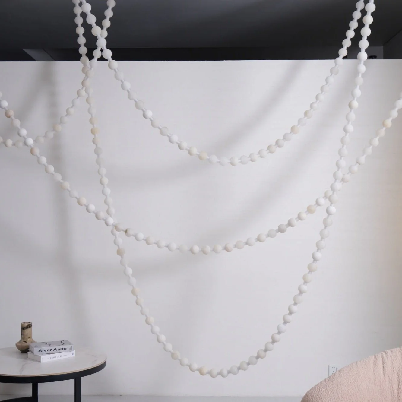 Alabaster Pearl Necklace Chandelier - Image 4