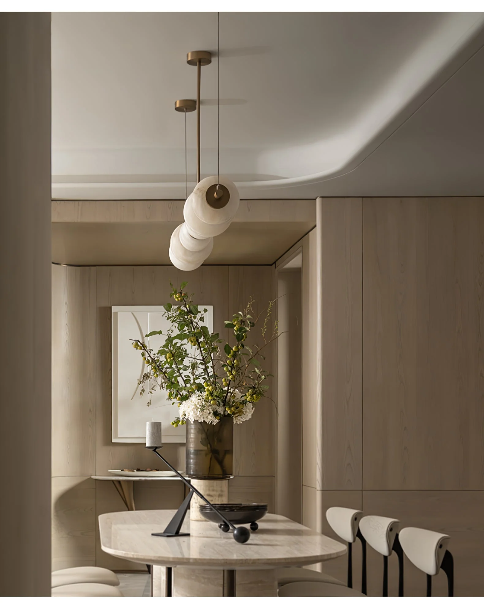 Alabaster Pebble Linear Chandelier - Image 9