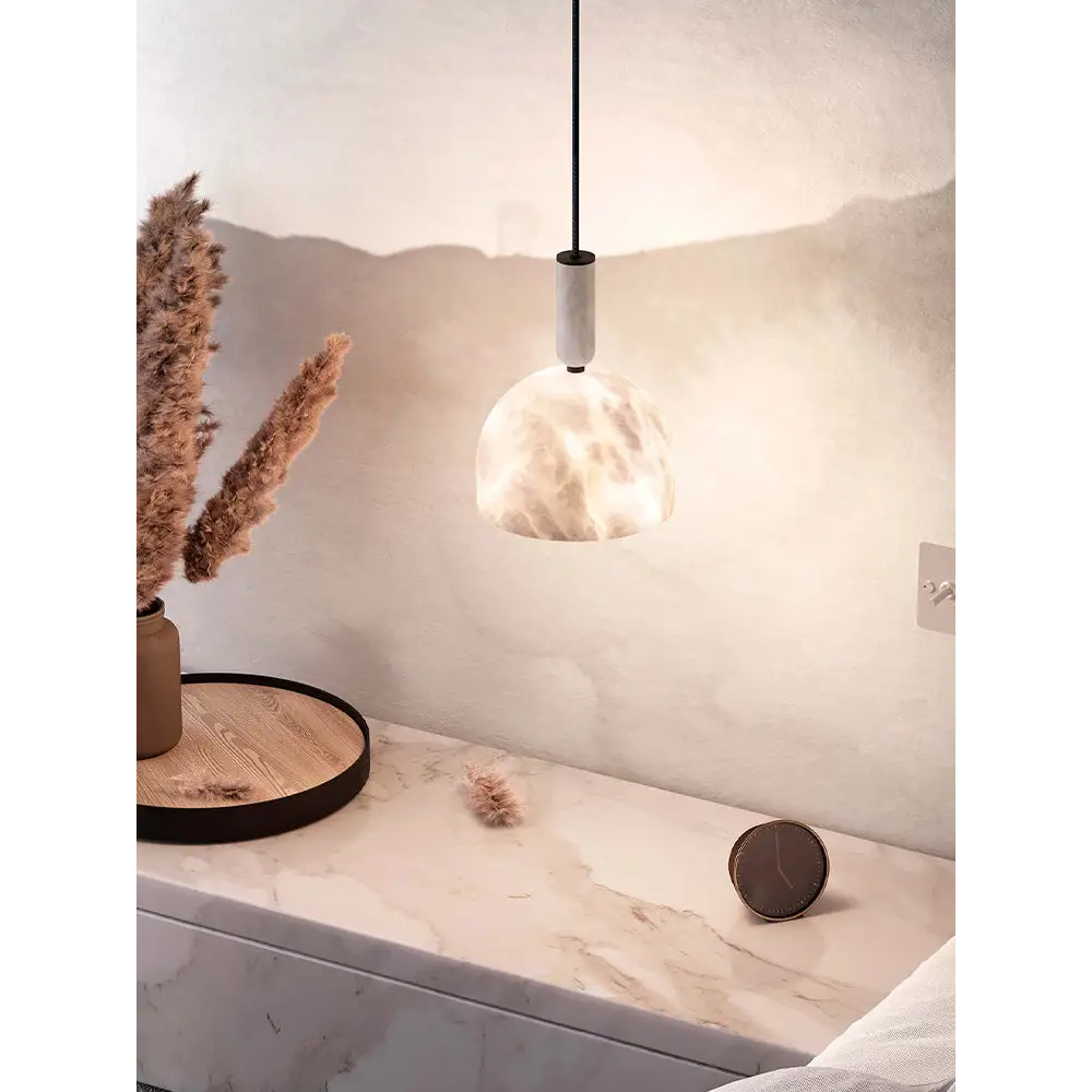 Alabaster Dome Pendant Light - Image 5