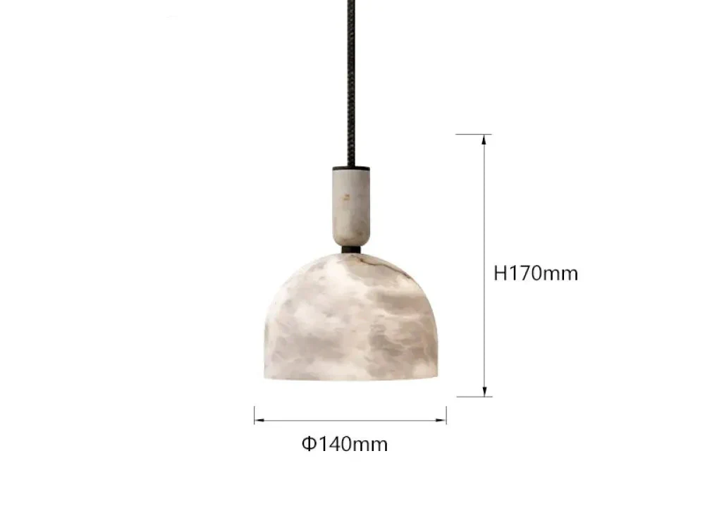 Alabaster Dome Pendant Light - Image 6