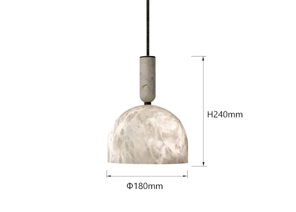 Alabaster Dome Pendant Light - Image 7