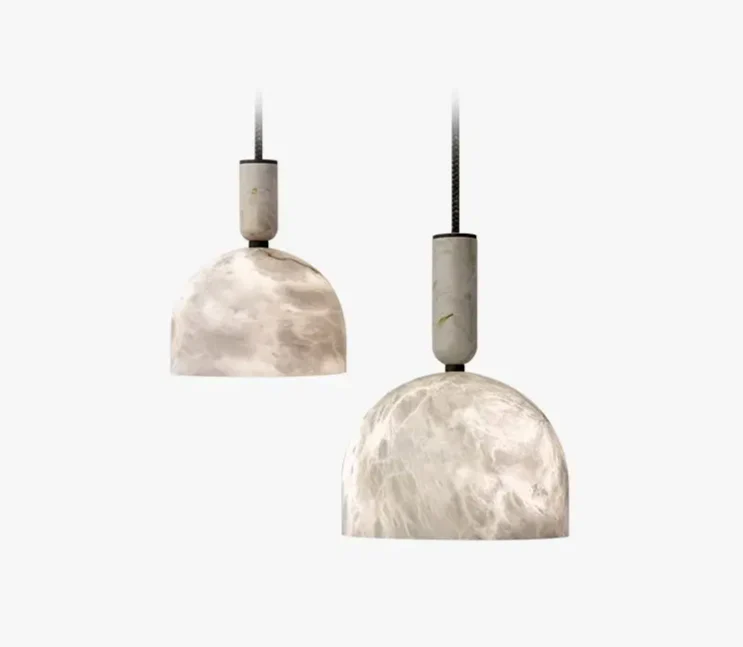 Alabaster Dome Pendant Light - Image 8