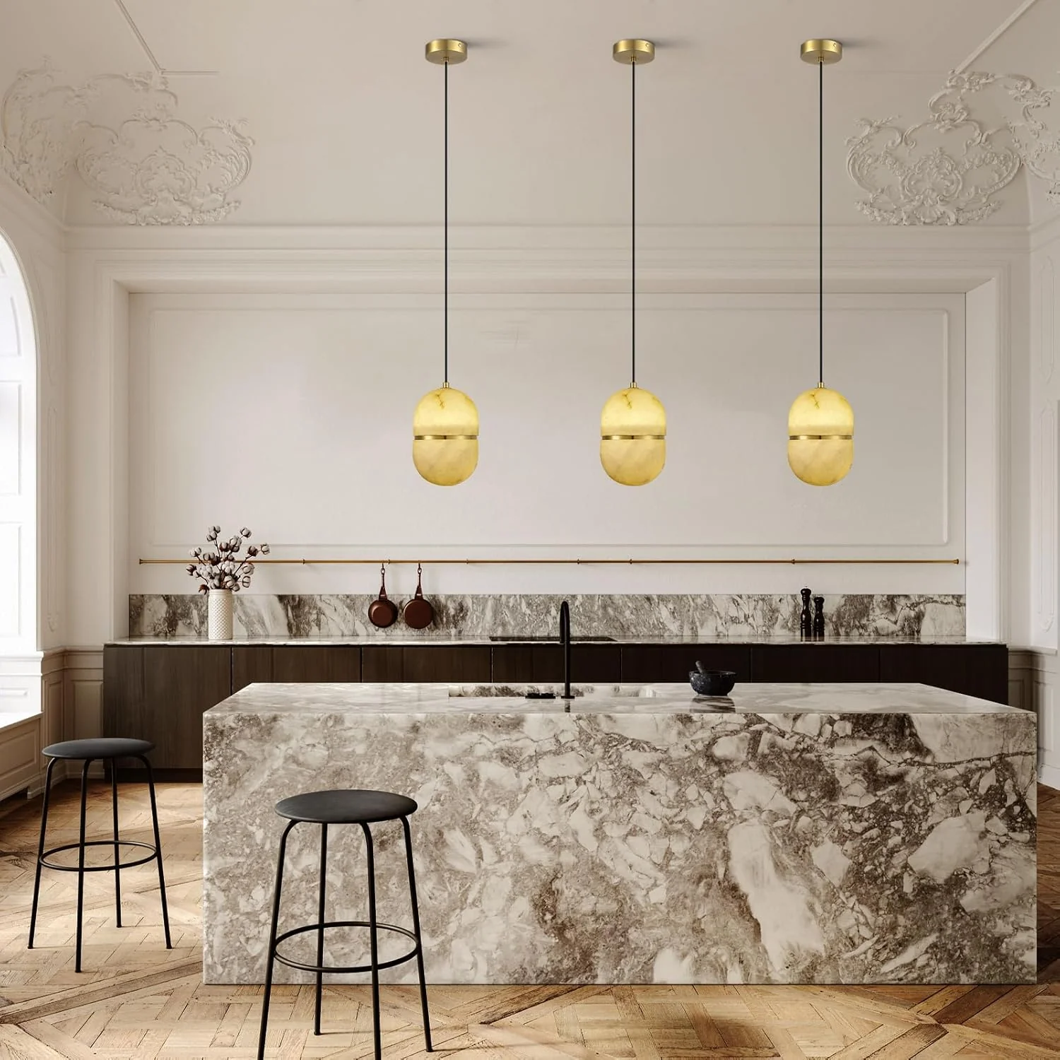 Alabaster Pendant Lights Kitchen Island - Image 14