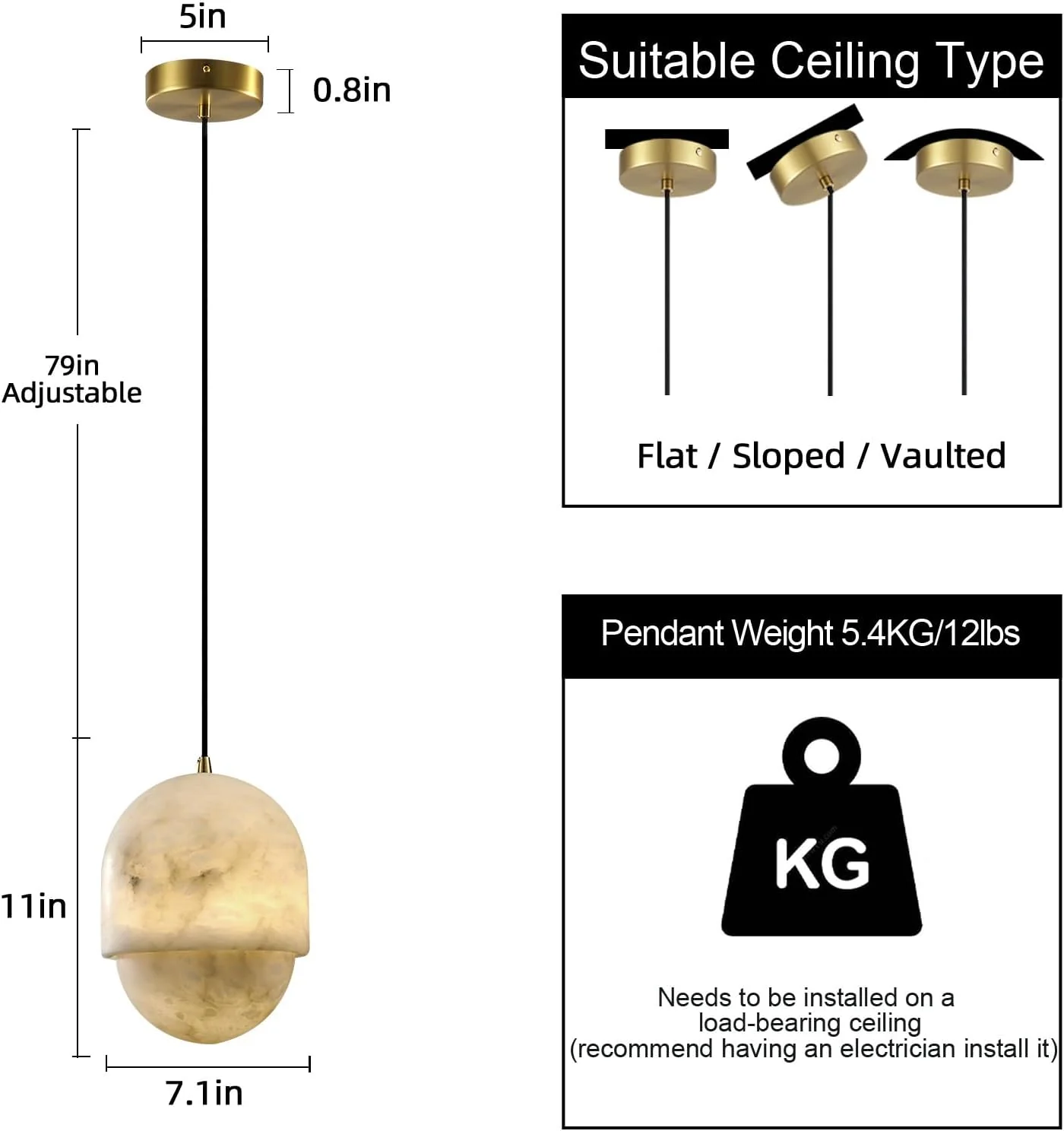 Alabaster Pendant Lights Kitchen Island - Image 18
