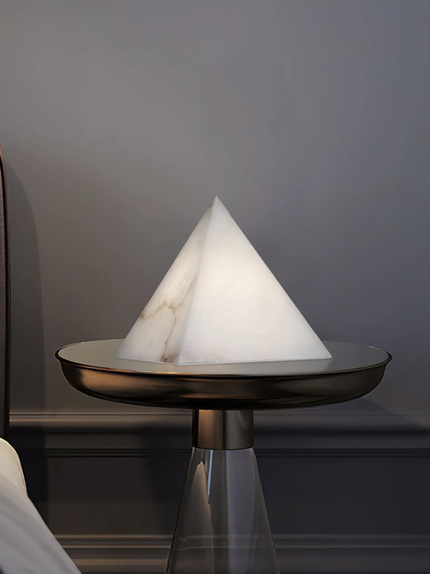 Alabaster Pyramid Table Lamp - Image 13