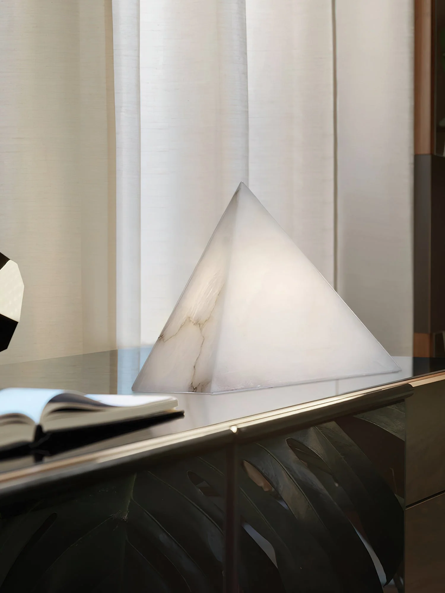 Alabaster Pyramid Table Lamp - Image 14