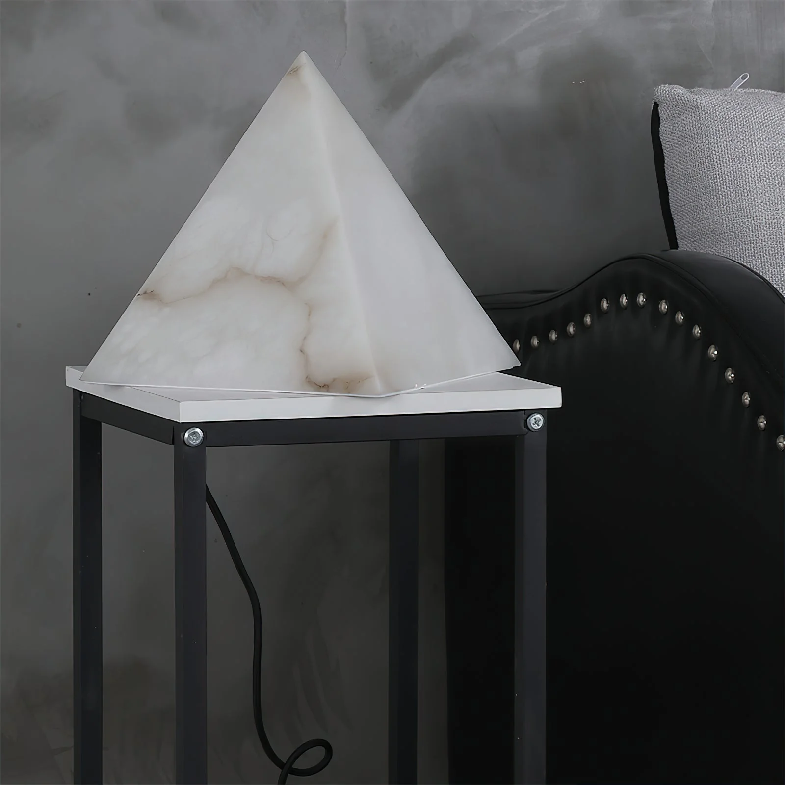 Alabaster Pyramid Table Lamp - Image 5