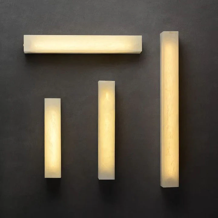 Alabaster Rectangular Wall Sconce - Image 2