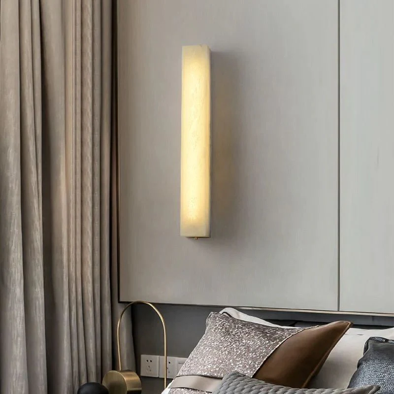Alabaster Rectangular Wall Sconce - Image 4