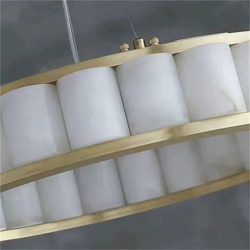 Alabaster Ring Chandelier - Image 4