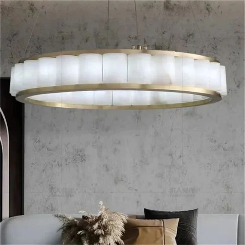 Alabaster Ring Chandelier - Image 7