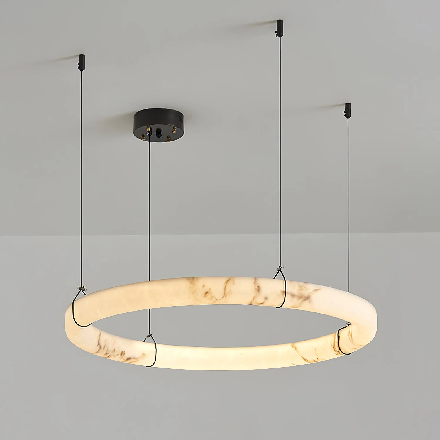 Alabaster Ring Pendant Lamp - Image 11